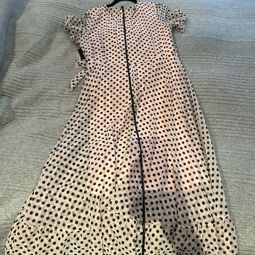 Polka Dot Wrap Dress - Picture 14 of 15